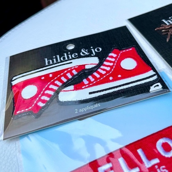 Iron on Patches lot of 8 converse, popsicles, sloth & name tag craft supplies - Picture 2 of 5